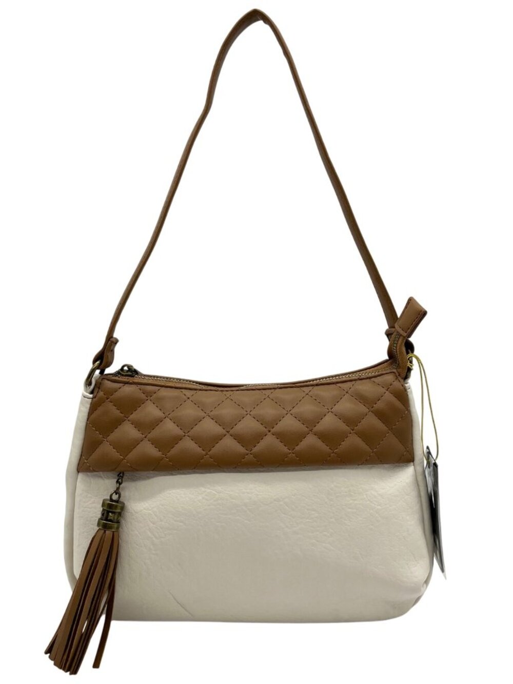 Grossi Cream And Camel Crossbody Bag